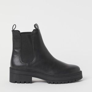 H&M Chunky Chelsea Boot, Black, Size 38 (8)